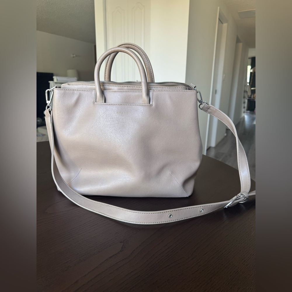 Matt & Nat Taupe Satchel with Removable Strap